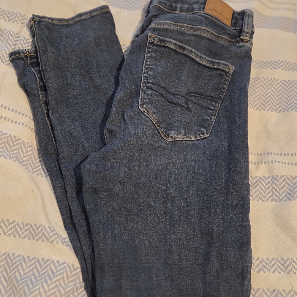 American Eagle Outfitters Women's Dark Blue Skinny Jeans
